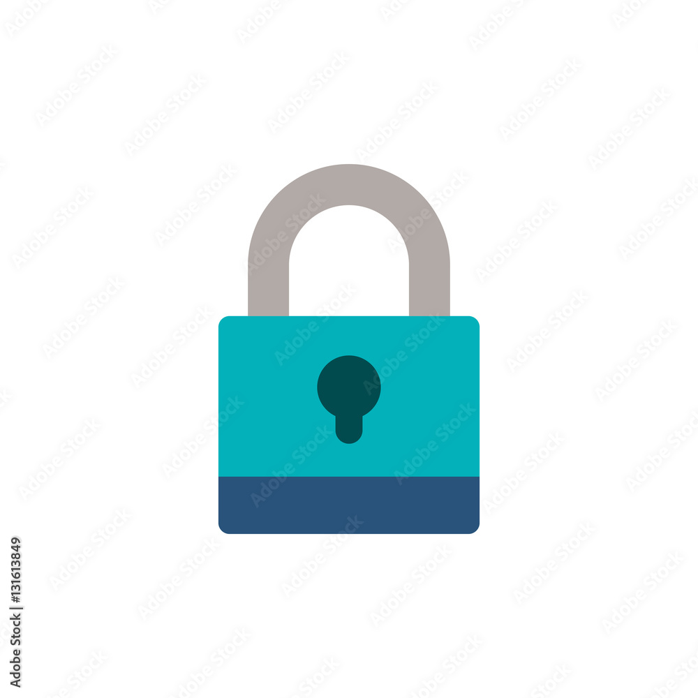 Padlock icon. Security system warning and protection theme. Isolated design. Vector illustration Padlock icon. Security system warning and protection theme. Isolated design. Vector illustration