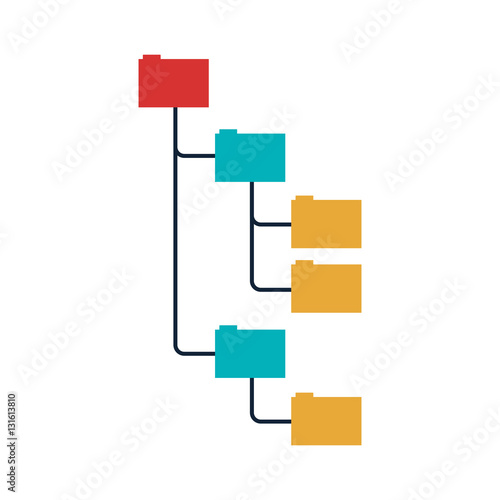 File icon. Folder document data archive and storage theme. Isolated design. Vector illustration