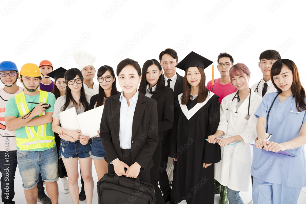 happy young group and Diverse People with Different Jobs happy young group and Diverse People with Different Jobs