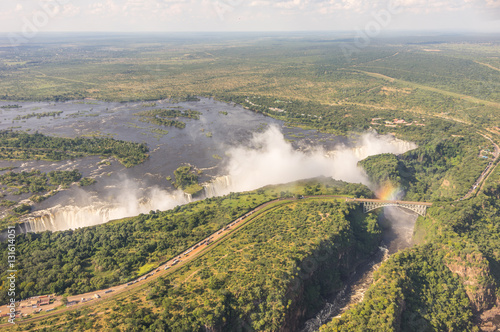 Helicopter flights over the  Zambezi River and Victoria Falls in Zambezi National Park is a highlight for tourist visiting the world famous Landmark