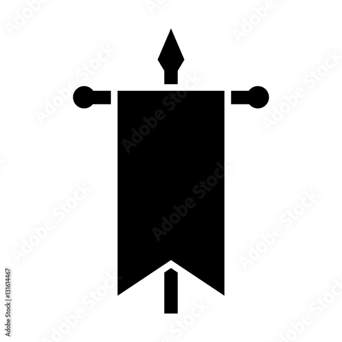 Battle flag or war banner flat icon for games and websites