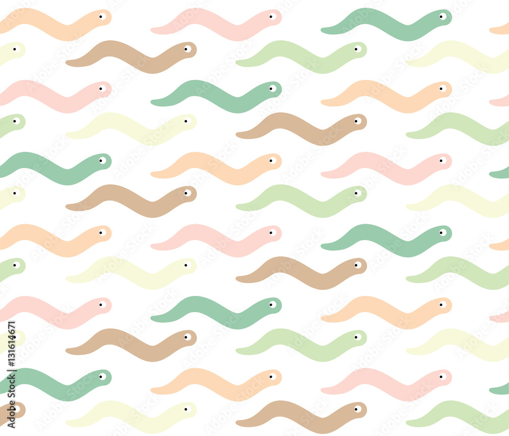 Seamless pattern of worms. Vector Waves. Seamless pattern of worms. Vector Waves.