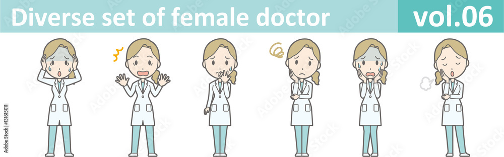 Diverse set of female doctor , EPS10 vector format vol.06 Diverse set of female doctor , EPS10 vector format vol.06