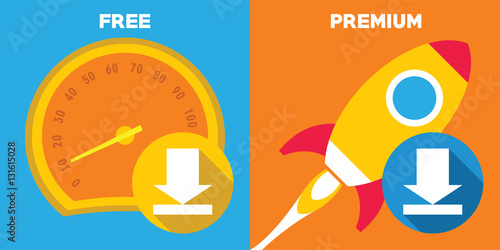 free and premium user download speed