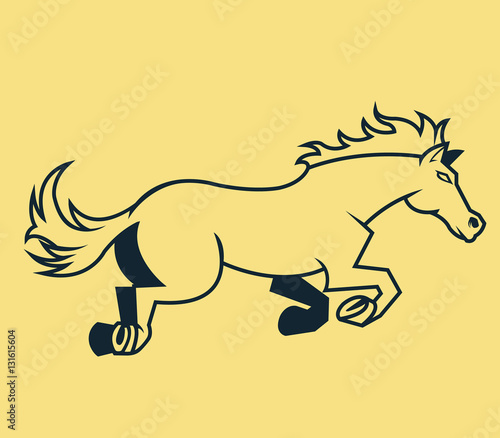 Jump Horse Line Art