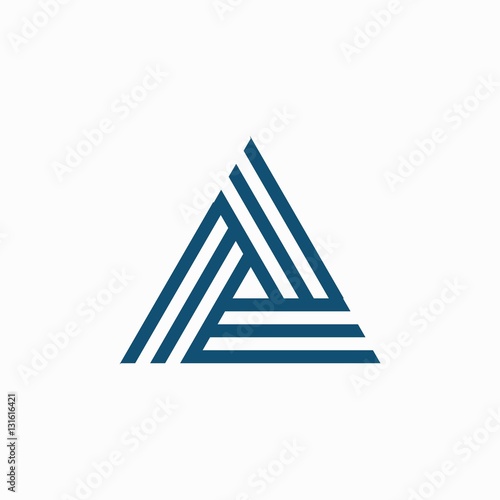 Line triangle logo design