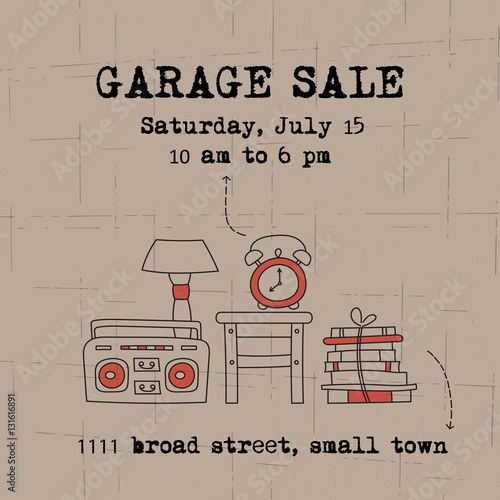 Garage sale banner