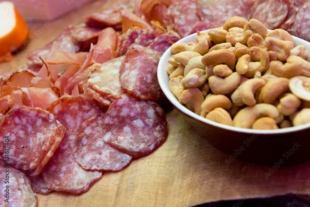 Charcuterie prepared meats and cheeses Charcuterie prepared meats and cheeses