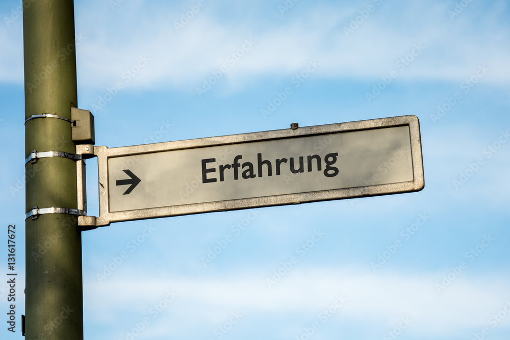 Fototapeta premium Schild 67 - Erfahrung