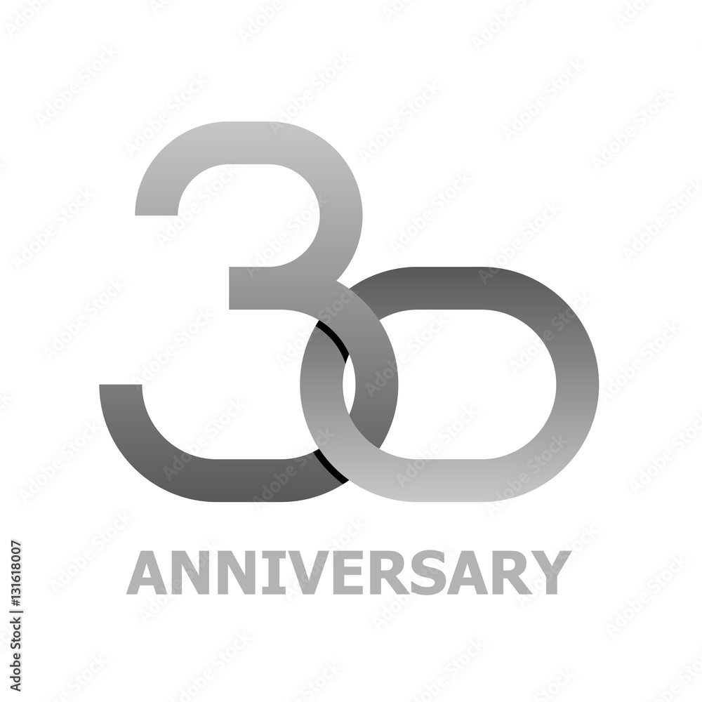 Obraz premium 30 years anniversary symbol vector
