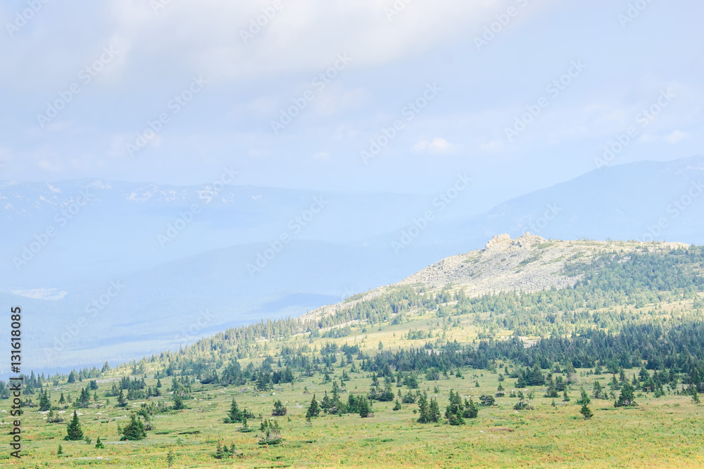 Beautiful mountain landscape in a summer sunny day