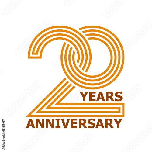 20 years anniversary symbol vector