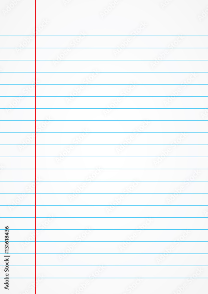 Lined paper from a notebook on old white background. Lined paper from a notebook on old white background.