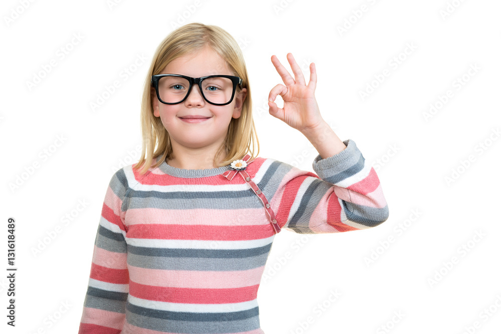 Portrait of a beautiful and confident girl showing thumbs up isolated on white Portrait of a beautiful and confident girl showing thumbs up isolated on white