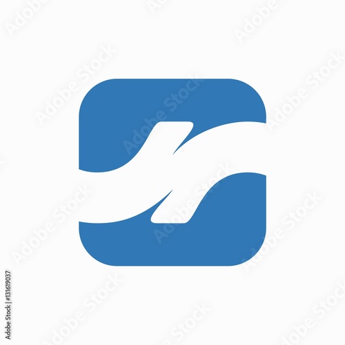 Wallpaper Mural Abstract N letter logo design Torontodigital.ca