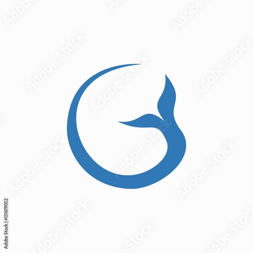 fish tail logo design