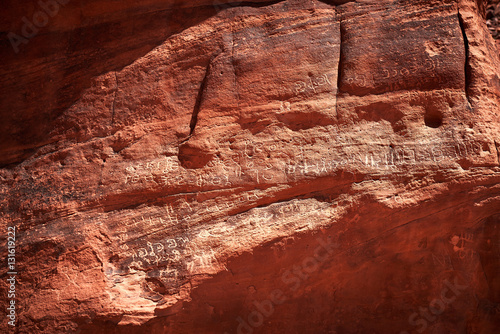 Rock Paintings, Wadi Rum, Arabian Desert, Jordan