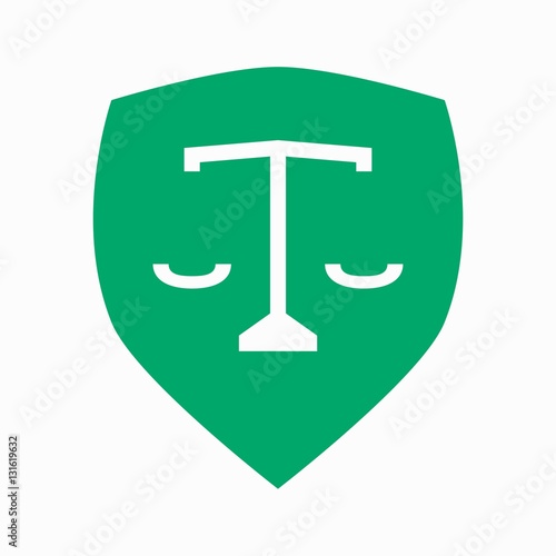 weigher in the shield logo design