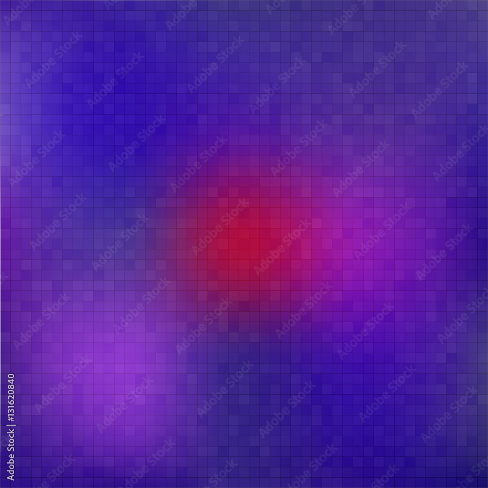 Pixel blue and red background.  Abstract vector Illustration. Pixel art design.