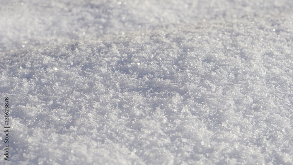 White Glitter bokeh from snow texture background