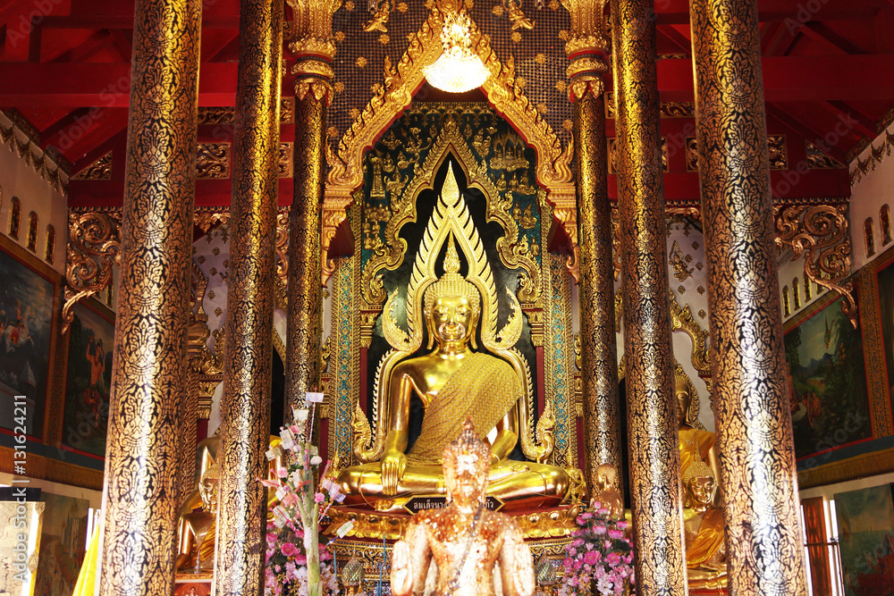 Obraz premium Buddha of Wat Nang Phaya, Phitsanulok Thailand.
