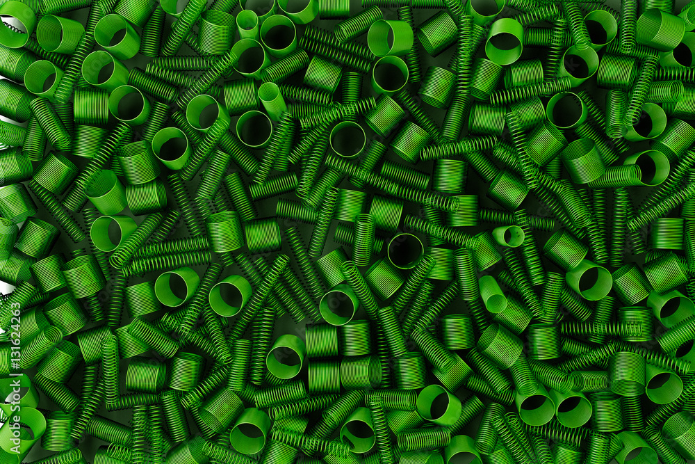 Pile of metal springs and coils Pile of metal springs and coils