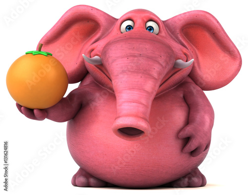 Pink elephant - 3D Illustration