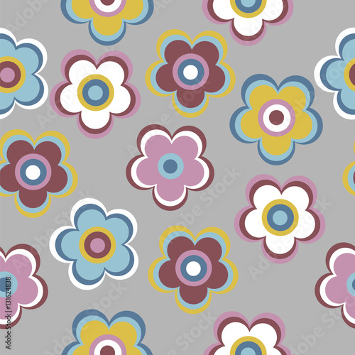 flowers on a gray background.pattern