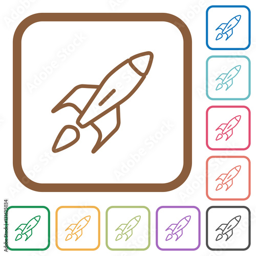 Launched rocket simple icons