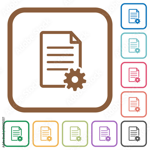 Document setup simple icons