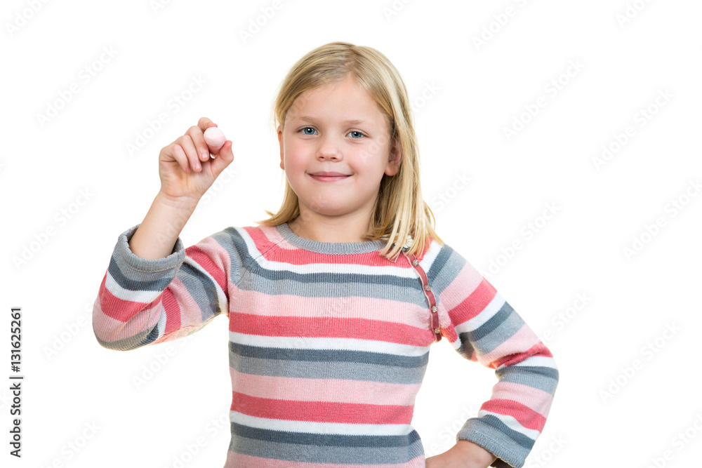 Young Girl pretending to draw with chalk Young Girl pretending to draw with chalk