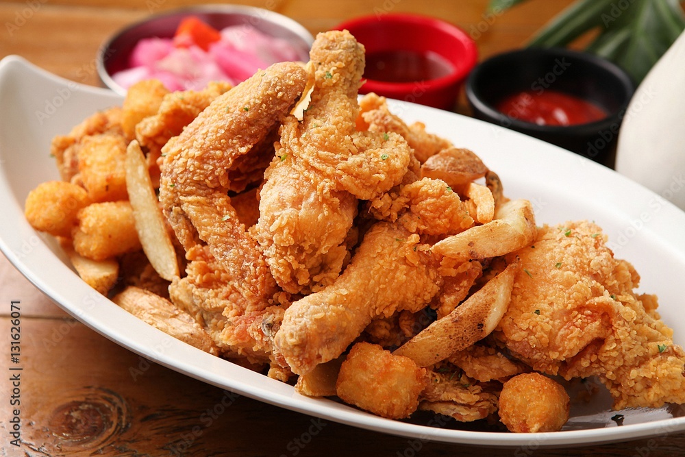 yetnal tongdak. Korean style traditional fried chicken yetnal tongdak. Korean style traditional fried chicken