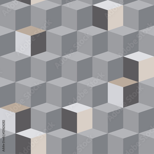 Vector abstract background with cube cell. Print. Repeating background. Cloth design, wallpaper.