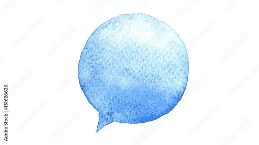 Speak blue bubble watercolor. Seamless loop animation. Hand drawn illustration on transparent background. PNG plus Alpha channel. In 4K ultra HD resolution. Hand drawn speech bubble. Speak blue bubble watercolor. Seamless loop animation. Hand drawn illustration on transparent background. PNG plus Alpha channel. In 4K ultra HD resolution. Hand drawn speech bubble.