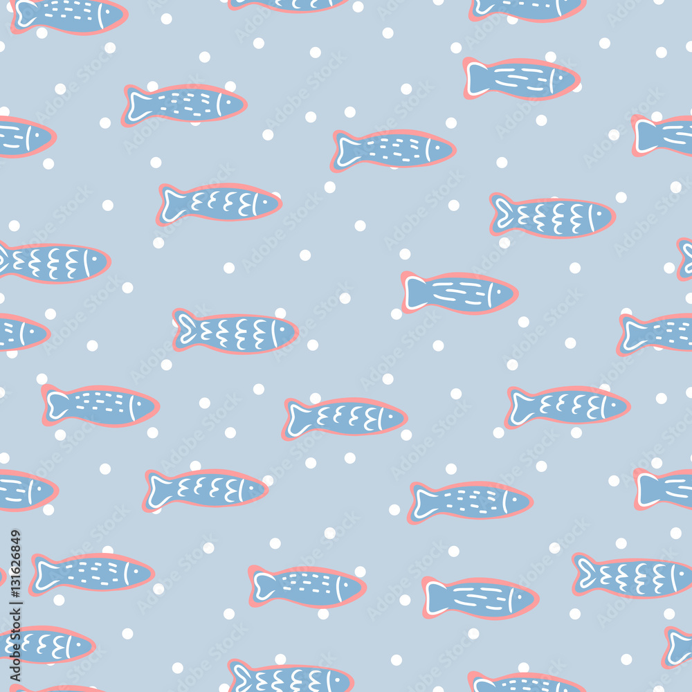 vector seamless pattern with sea fish. children's drawing. tourist summer pattern. Bubbles in the background vector seamless pattern with sea fish. children's drawing. tourist summer pattern. Bubbles in the background