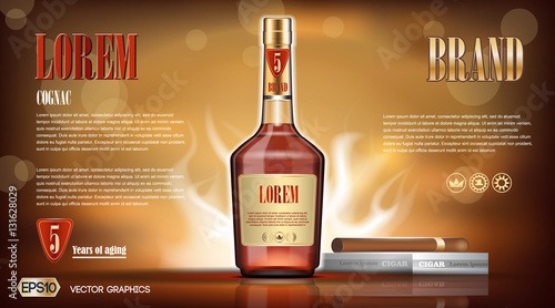 Cognac bottle Mock up