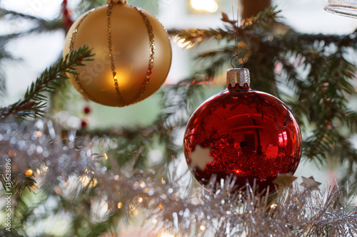 Christmas decorations in the Christmas tree