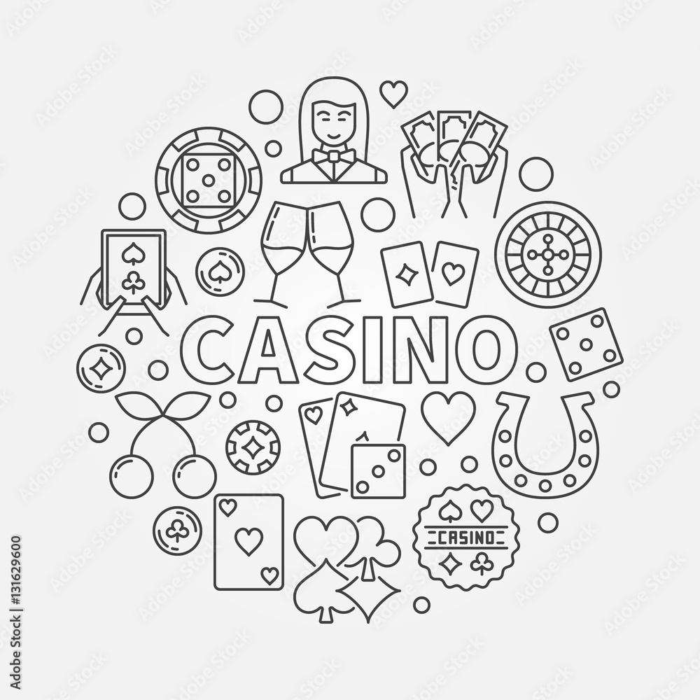 Casino line illustration