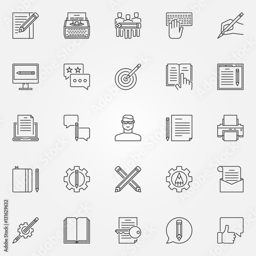 Copywriting icons set