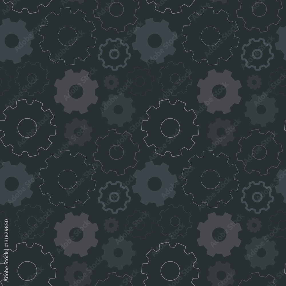 Cogs seamless pattern technology background wallpaper