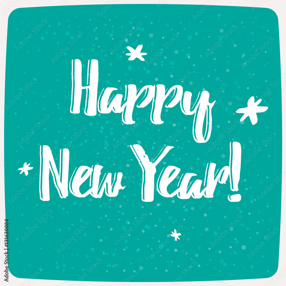 Happy New Year Typography Style Happy New Year Typography Style