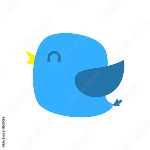 Happy blue bird vector