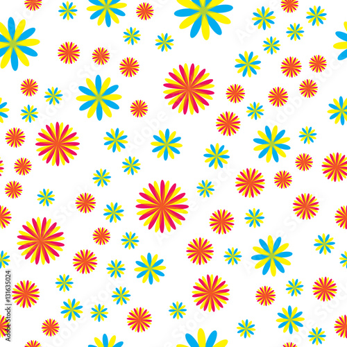 Seamless pattern with beautiful flowers