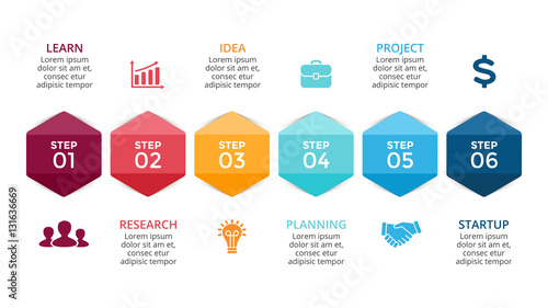 Vector arrows timeline infographic, diagram chart, graph or slide presentation.