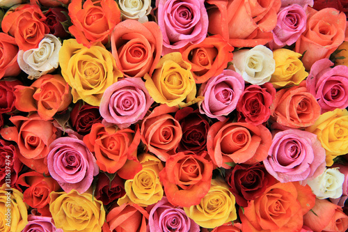 Multicolored wedding roses © Studio Porto Sabbia