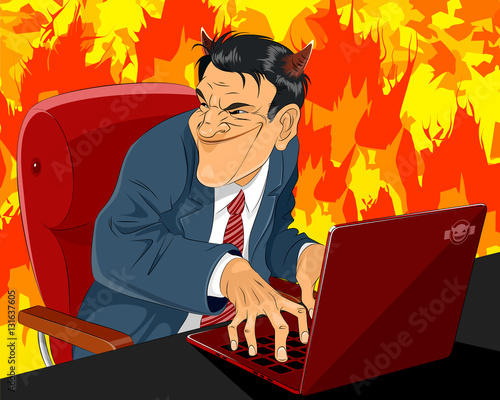 Devil in business suit