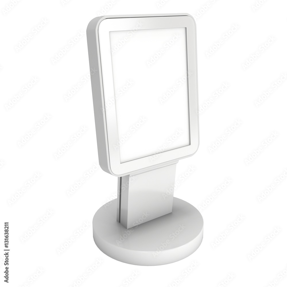 LCD Screen Stand. Blank Trade Show Booth. 3d render of lcd tv isolated on white background. High Resolution. Ad template for your expo design. LCD Screen Stand. Blank Trade Show Booth. 3d render of lcd tv isolated on white background. High Resolution. Ad template for your expo design.