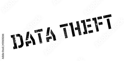 Data Theft rubber stamp. Grunge design with dust scratches. Effects can be easily removed for a clean, crisp look. Color is easily changed.