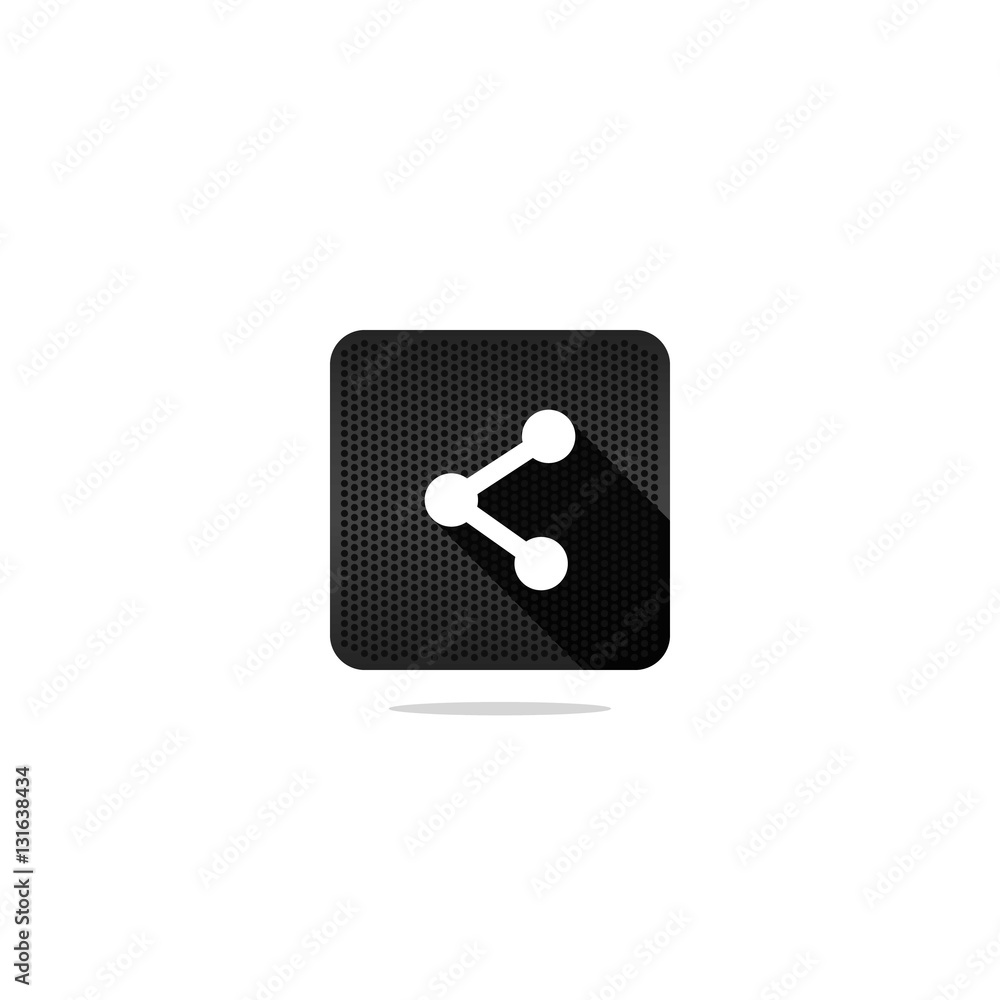 Modern Share Icon with Long Shadow Modern Share Icon with Long Shadow