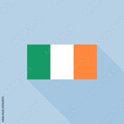 Ireland flag , flat design vector with official proportion